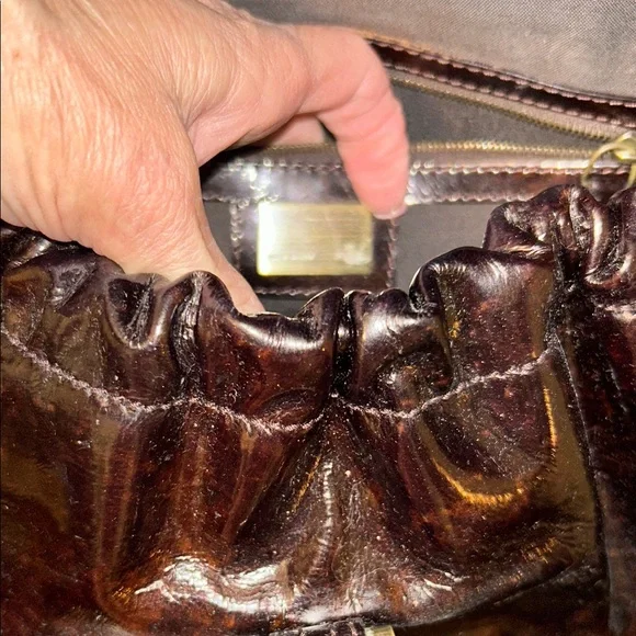 Fendi Dark Burgundy Leather Satchel - Picture 10 of 16